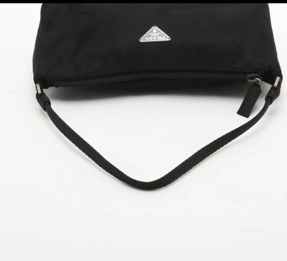 Prada tessuto nylon baguette bag vintage 1990s-2000s black - Picture 8 of 11